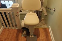 Flow X curved stair lift installed in Milwaukee, WI